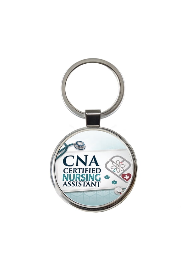 CNA Certified Nursing Assistant Medical Hospital Metal Round Keychain