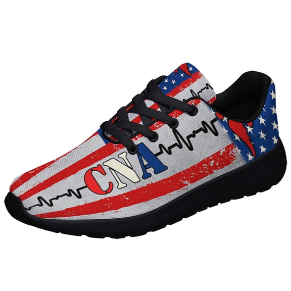 CNA Certified Nursing Assistant Shoes Sneakers for Women Men Black Size 6