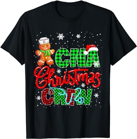 CNA Christmas Crew Santa Gingerbread Nursing Squad T-Shirt