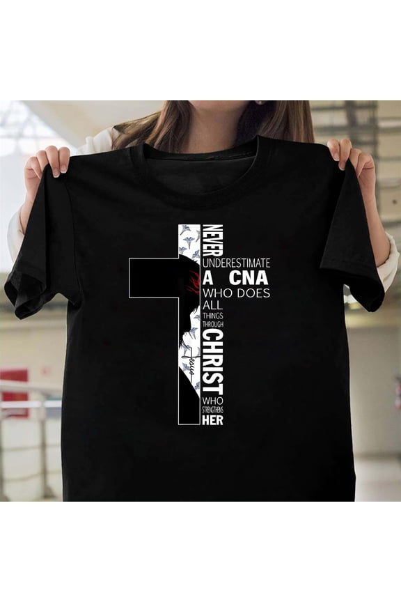 CNA Crewneck Certified Nursing Assistant Nurse, Medical Life V51374, for Men and Women, up to Size 5XL
