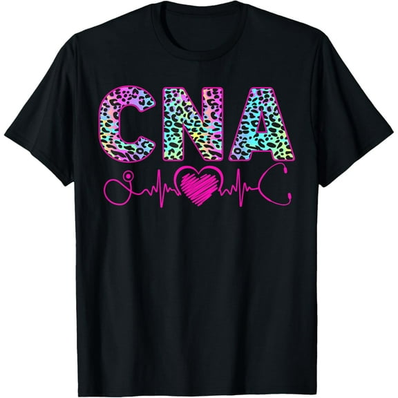 CNA Heartbeat T-ShirtMen and women, Black T-shirt, size: Extra large