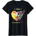 thumbnail image 1 of CNA It's A Work Of Heart Butterfly Nurse T-Shirt, 1 of 4