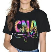CNA LIKE Leopard print color printing T-shirt
