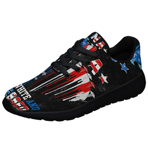 CNA Red White And Blessed Shoes Sneakers for Women Men Black Size 3.5