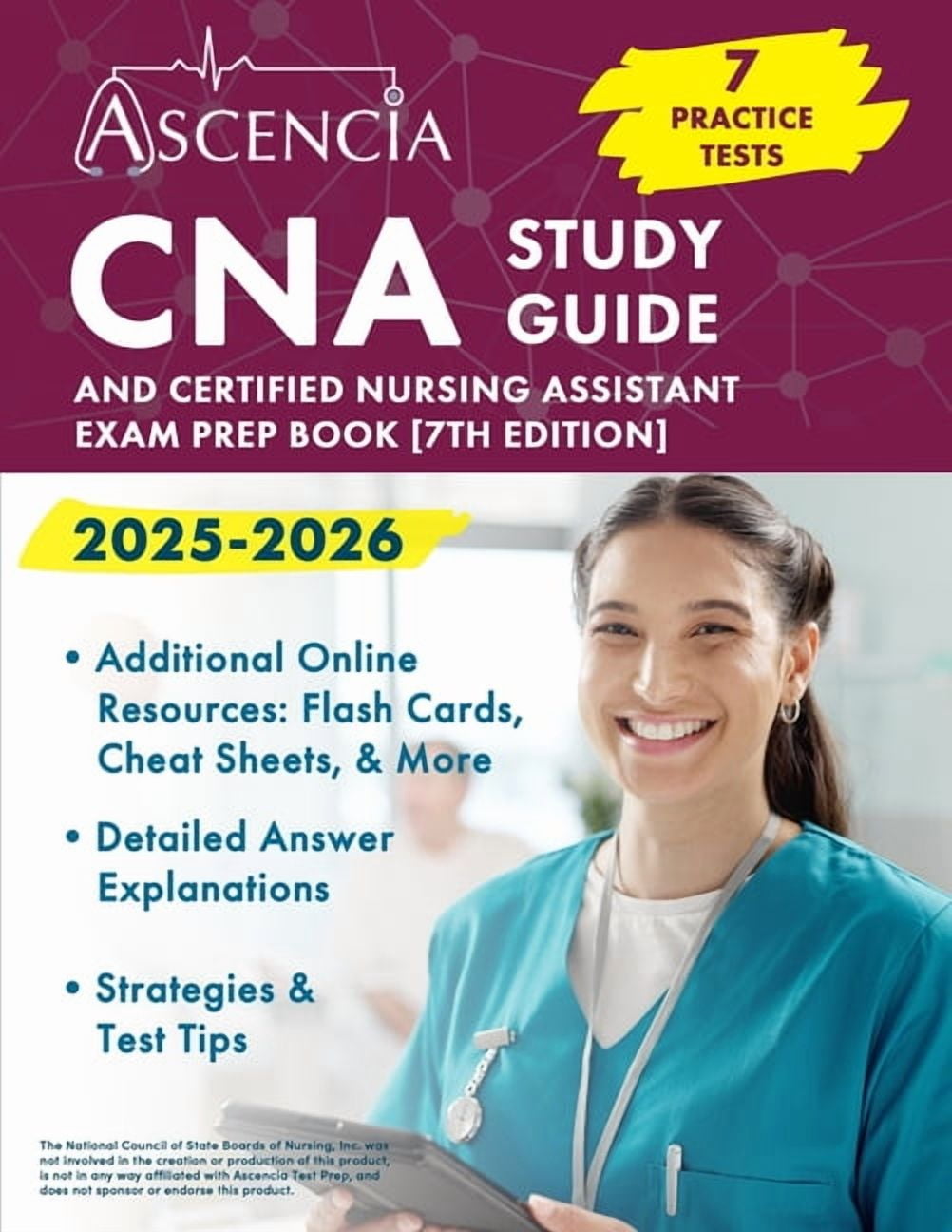 CNA Study Guide 2025-2026: 7 Practice Tests and Certified Nursing Assistant Exam Prep Book [7th Edition], (Paperback)