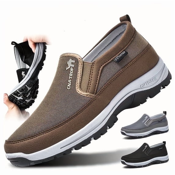 CNA.TROP Men's Slip on Casual Shoes Lightweight Breathable Anti-Slip Walking Shoes, Outdoor Hiking Shoes
