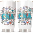 thumbnail image 1 of CNA Tumbler 20 Oz with Lid, Nurse Tumbler Isulated Stainless Steel, CNA Week Gifts Coffee Mug, Nurse Gifts for Women Coffee, CAN Nurse Stationary Wild Flower, 1 of 6