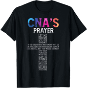 CNA's Prayer T-Shirt Certified Nursing Assistant Inspirational Cross Graphic Tee Medical Professional Healthcare Worker Gift Retro Style Apparel