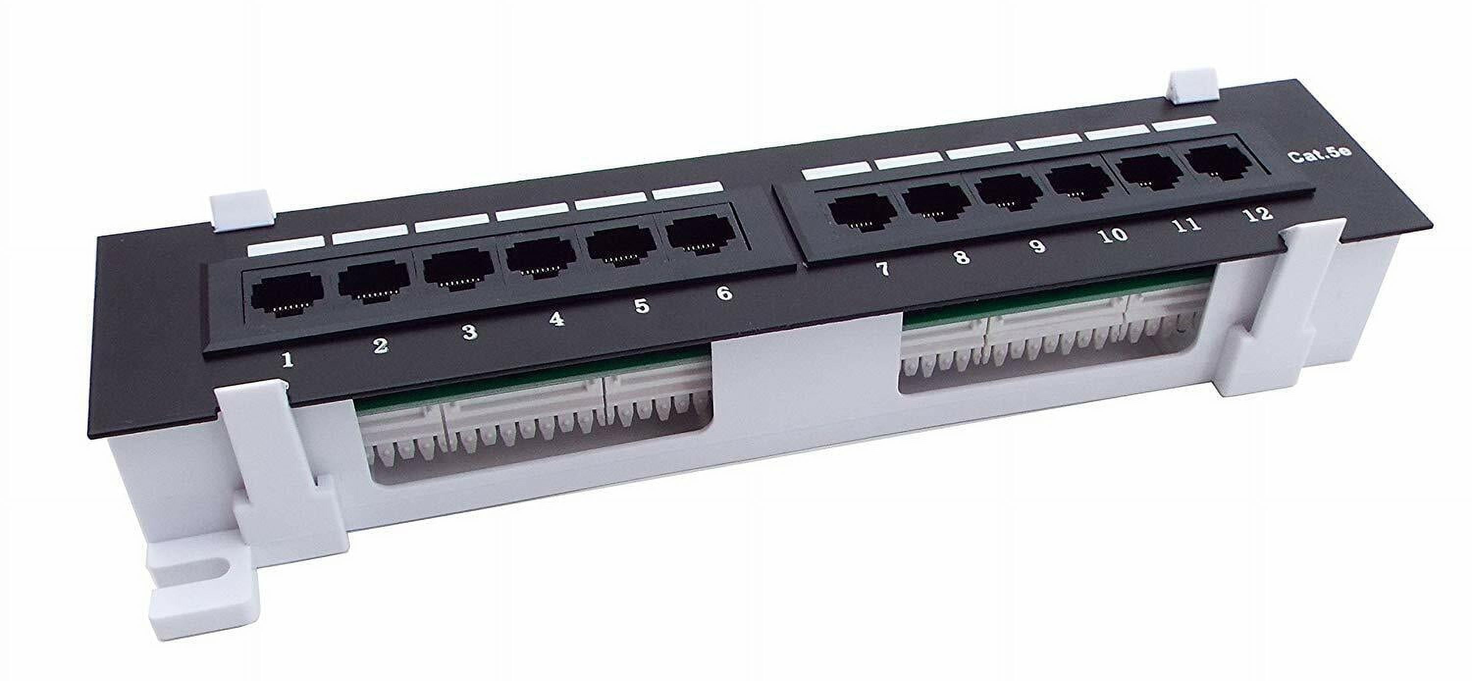 CNAweb 12 Port Vertical Cat5e 110 RJ45 Network Patch Panel 568A 568B w