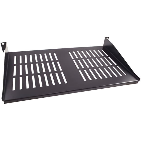 CNAweb 1U 19-Inch Vented Rackmount Shelf for Network Cabinet Rack 11" Deep
