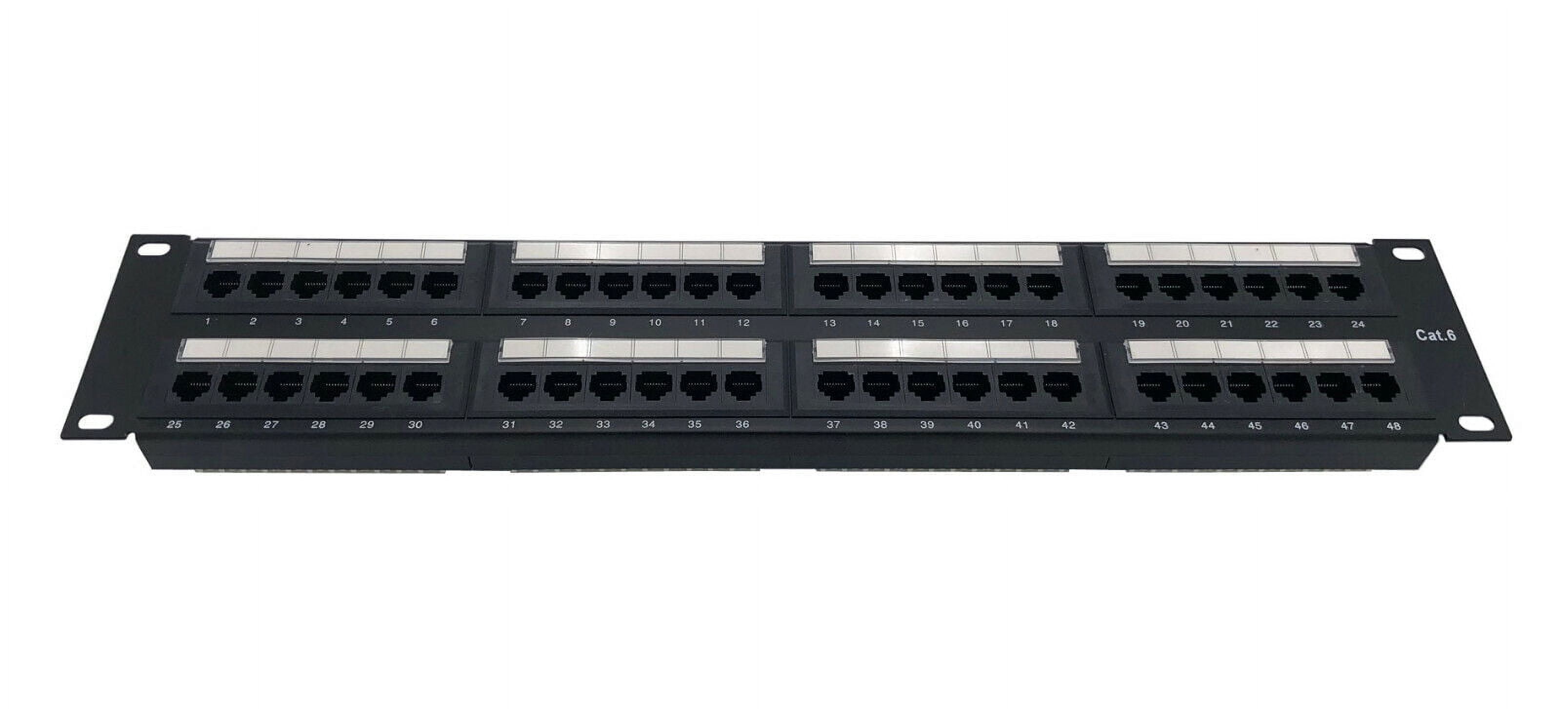 CNAweb 48 Port Cat6 2U Rackmount 110 RJ45 Network Patch Panel 568A 568B