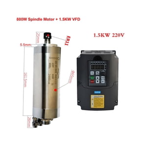 CNC 2.2KW 1.5KW Frequency Converter VFD Variable Frequency Driver Inverter 800W 1500W 2200W Spindle Motor ER11 ER20 Chuck ,Enough Power