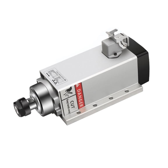 CNC 2.2KW Air-cooled Square Spindle Motor ER20 Runout-off 0.002mm For CNC Milling With /Cable Box Version ,Efficient Performance