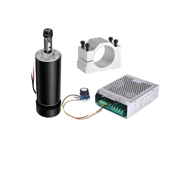 CNC 500w Spindle Motor Kit 0.5kw Air Cooled Spindle + ER11 Chuck + 52mm Clamp +Power Supply Speed Governor For Engraving Machine ,Efficient Performance