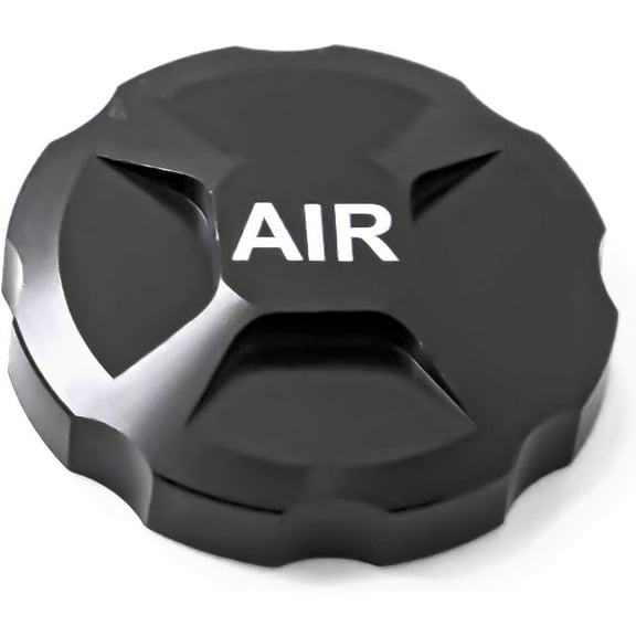 CNC Aluminum Alloy Cycling Mountain Bike Air Gas Fork Value Cover MTB Front Fork Cap Protector Replacement Part Accessory ((Black))