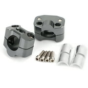 CNC Aluminum Handlebar Risers 22-28mm Universal Titanium