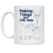 CNC Blueprint Tool Path Design - CNC Enthusiast - 11 oz Ceramic Coffee Mug