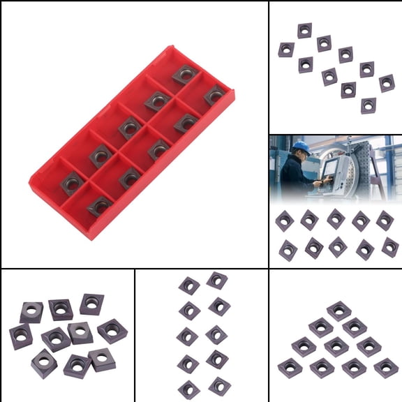 CNC Carbide Blade Inserts, 10PCS, Heat Resistant, for 45, A3  304 Steel Processing