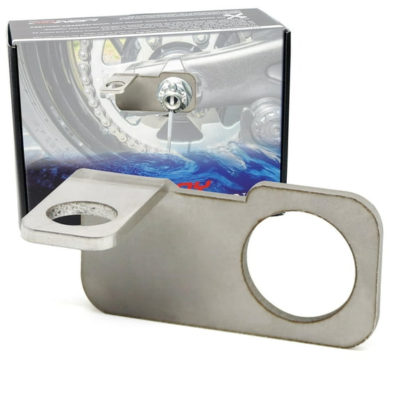 CNC-Cut Stainless Steel Right-Hand Side Rear Axle Safety Flag, Dune Flag, Whip Mounting Bracket (22.5mm Diameter Opening) For Off-Road Motocross, Dirt Bike, Motorcycle, etc