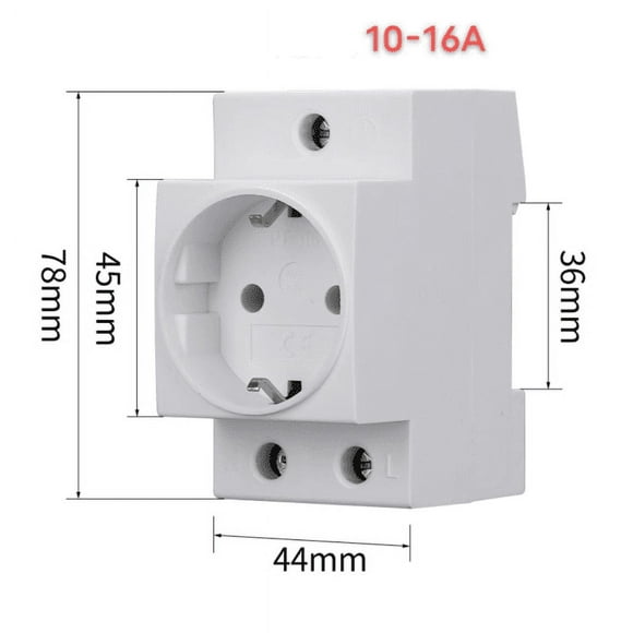 CNC Din Rail 35mm Modular Mount AC Power Socket Plug 16A 220V AC Connector Grey Residential General-Purpose Industrial