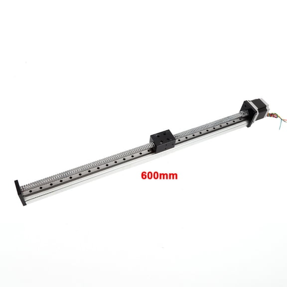 CNC Linear Rail Guide Slide, 600mm SFU1605 Actuator Stage Ball Screw Slide Rail Guide Manual Sliding Table Beads Screw for Movement Structural Elements Executed