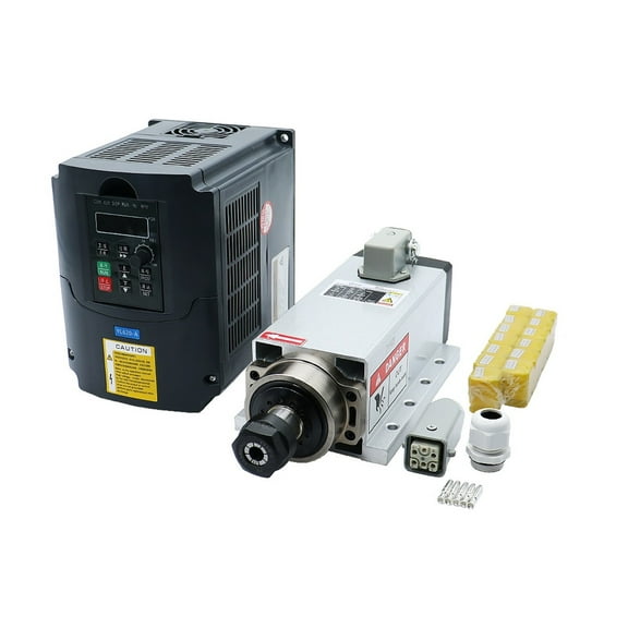 CNC Machine Tool Spindle 2200w 2.2kw 24000RPM ER20 Air Cooling Spindle Motor RP White VFD 13 Pcs ER20 Collets(1-13mm) ,Efficient Performance