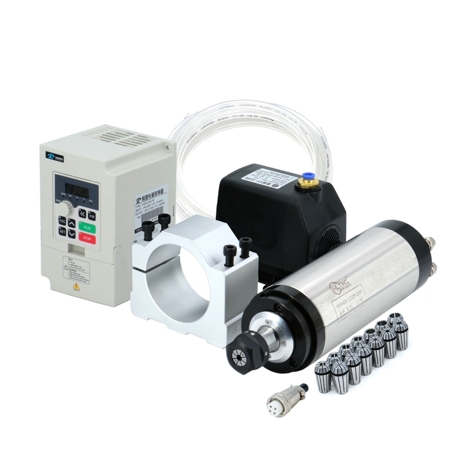 Machine Bracket CNC Machine Tool Spindle 2200w 2.2kw 24000RPM ER20 Water Cooling ...