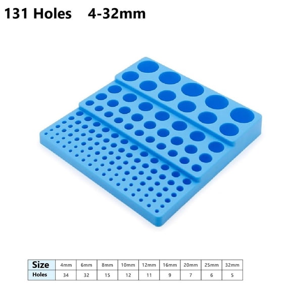 CNC Milling Cutter Tool Holder Case with 131 Efficiently Designed Holes