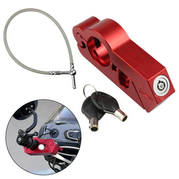CNC Motorcycle Handlebar Throttle Lock Helmet Grip Brake Anti-theft