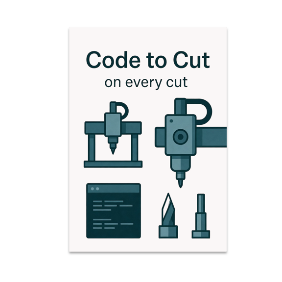 CNC Operator Decor - Minimalist CNC Art Print - 13x19 Poster Print