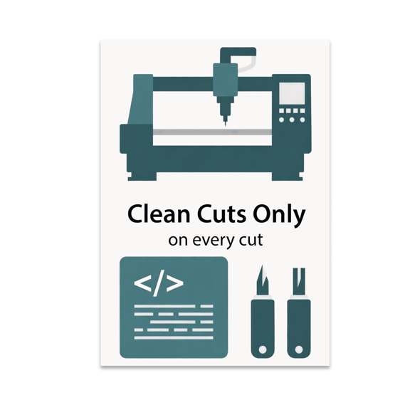 CNC Operator Identity Art - Minimalist Decor Enthusiast - 13x19 Poster Print