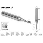 CNC Router Bit O-Flute Up Cut Solid Carbide 1/8 X 1/2 - YONICO 31011-SC