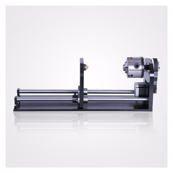CNC Router Rotary Axis Rotary Attachment For CO2 Engraving Cutting Machine With 80mm Tailstock A-Axis ,Easy to Use