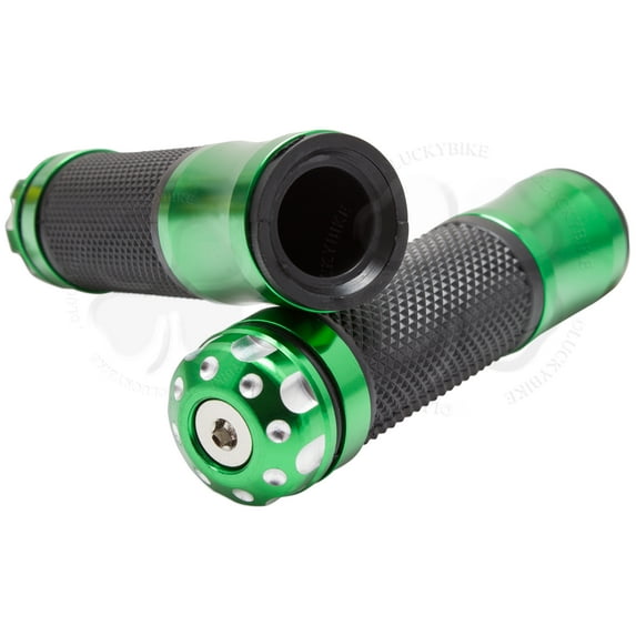 CNC Shadow Hand Grip 7/8" Green Universal Gel Handle Bar 22mm Left Right