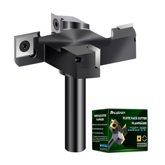 CNC Spoilboard Surfacing Router Bit 1/2'' Shank, Slab Flattening Router Bit with 3" Cutting Diameter, Planing Bit for Woodworking