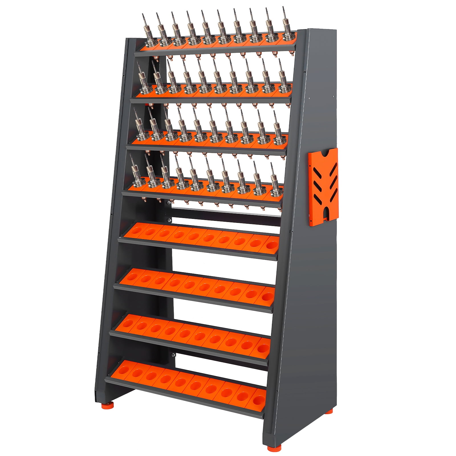 LIOOBO Cnc Tool Rack, Orange Cold Rolled Steel Organizer for Industry ...