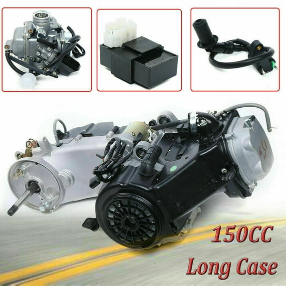 CNCEST 11" Long Case 4 Stroke Engine Motor 150CC GY6 Scooter ATV Go-Kart Auto Carburetor