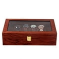 thumbnail image 1 of CNCEST 12 Slots Wooden Watch Display Box Case Jewelry Storage Rack Organizer Holder, 1 of 8