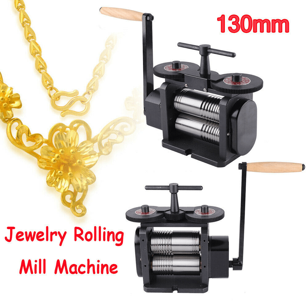 CNCEST 130mm Jewelry Press Tools Manual Jewelry Rolling Mill Machine Flat Roller Nice