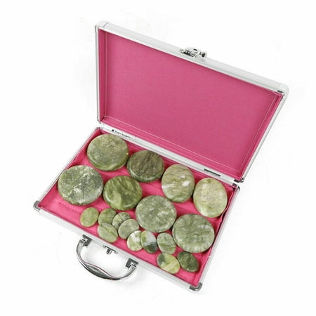 CNCEST 16 Pcs Hot Stone Massage Warmer Heating Box Rock Stone Heating with Box