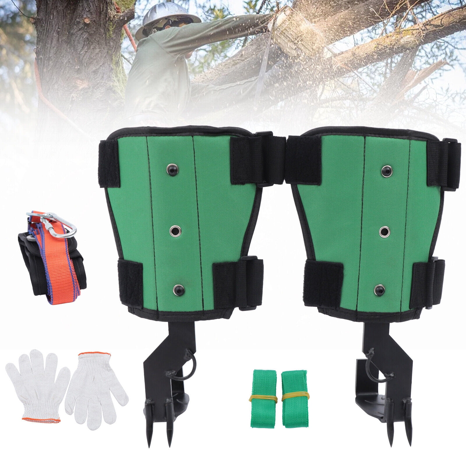 CNCEST 2 Gears Tree Climbing Spike Set Safety Belt Rope Lanyard Rescue ...
