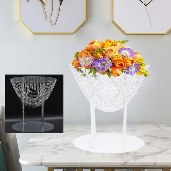 CNCEST 2 PCS Wedding Flower Stand Acrylic Pillar Vase Stand Centerpiece Column Rack