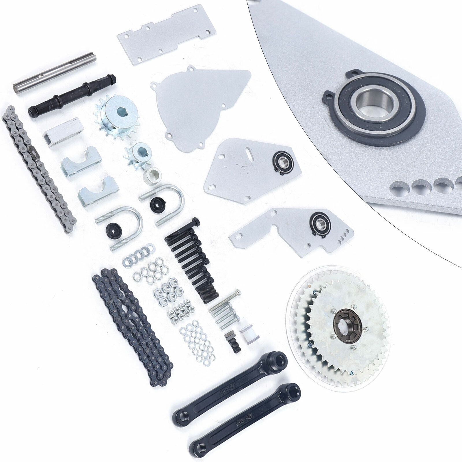 CNCEST 2 Stroke 100cc Motor Engine Jackshaft Kit for Motorized Bicycle