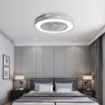 thumbnail image 1 of CNCEST 2In1 Acrylic Invisible Blades Ceiling Fan Light LED Dimmable Chandelier w/Remote, 1 of 9