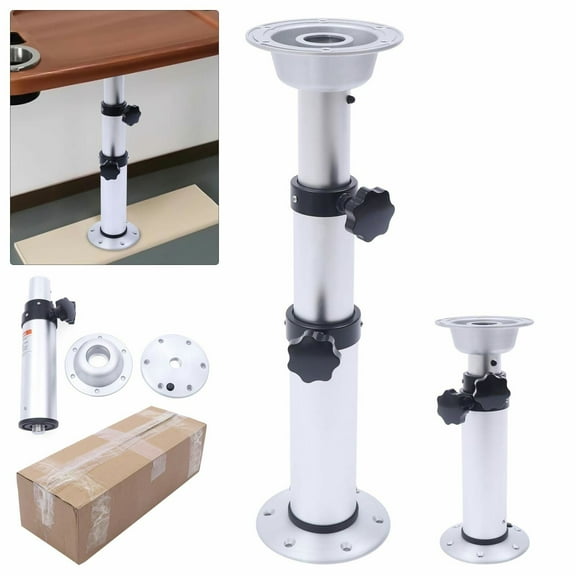CNCEST 3-Section Pedestal Table Base Adjustable Table Pedestal Stand For RV Marine Boat