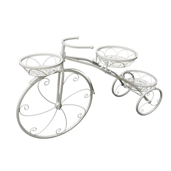 3 Tier Metal Plant Stand Planter Holder Flower Bicycle Shape Shelf Rack Display