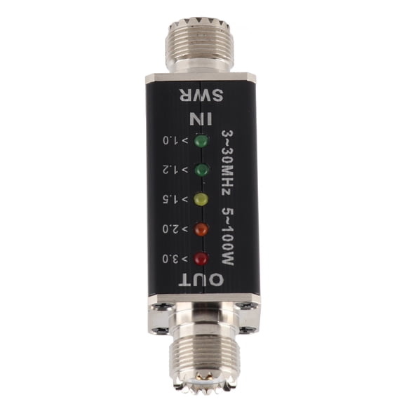 CNCEST 5-100W Standing Wave Meter Mini Shortwave LED Indicator SWR Meter for Antenna Radio