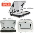 thumbnail image 1 of CNCEST 500*500mm Large Caravan RV Skylight Roof Vent Hatch Cut Out MG16SL W/LED, 1 of 10