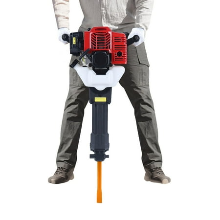 CNCEST 52cc 2Stroke Gasoline Hand-held Rock Drill Breaker (One Tip and One Flat)