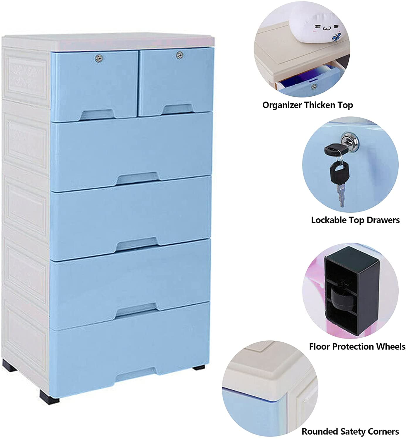 plastic dresser walmart Sterilite 3-Drawer Organizer, White